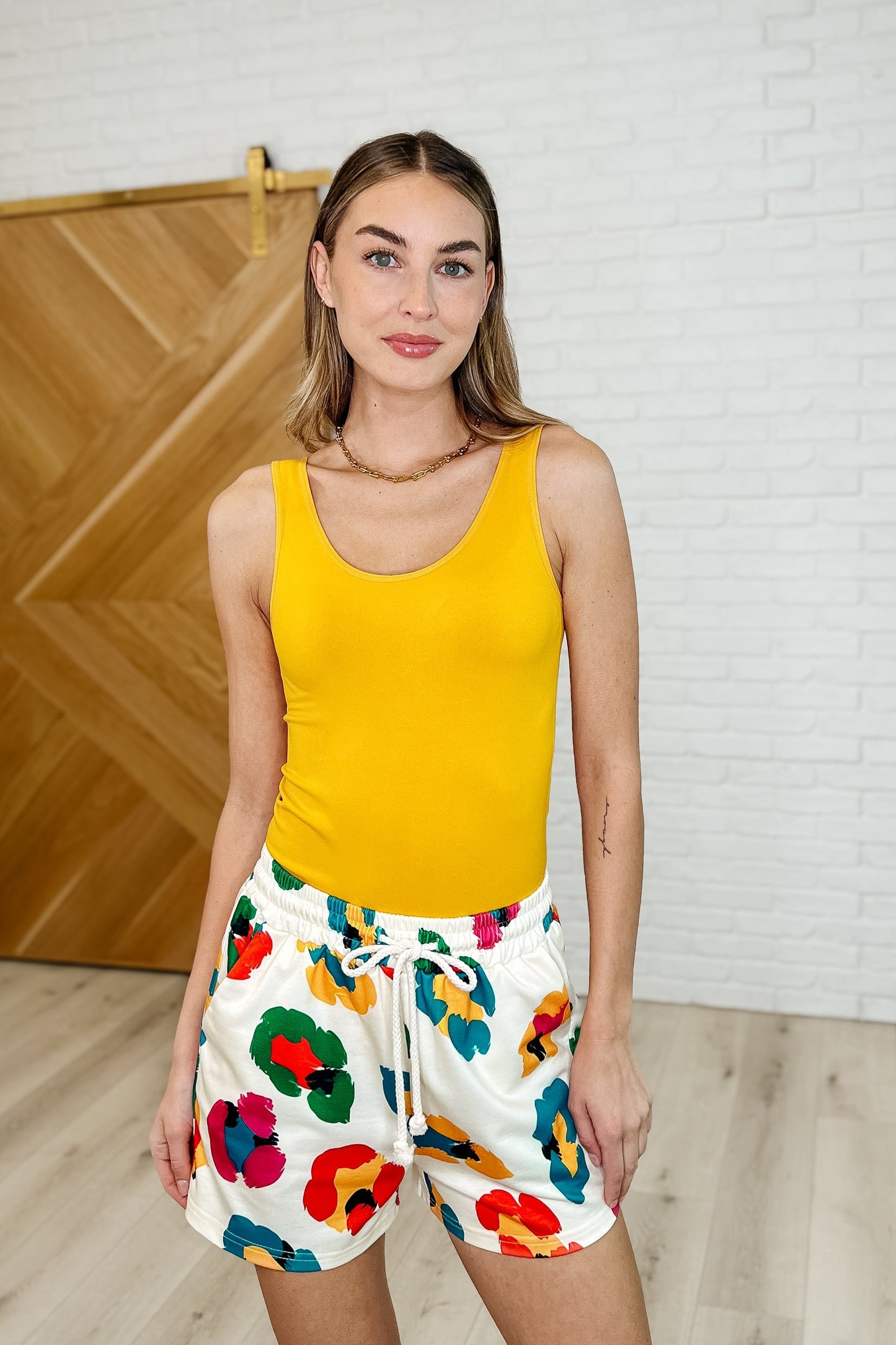 The Basics Reversible Longline Tank in Mustard (Online Exclusive)