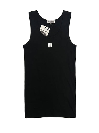 Tank Top with Custom Print Graphic in Black Cotton - Aaria Tees