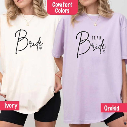 Team Bride Comfort Colors Shirts – Bride, Bridesmaid, Bachelorette Party & Proposal Gift Tees
