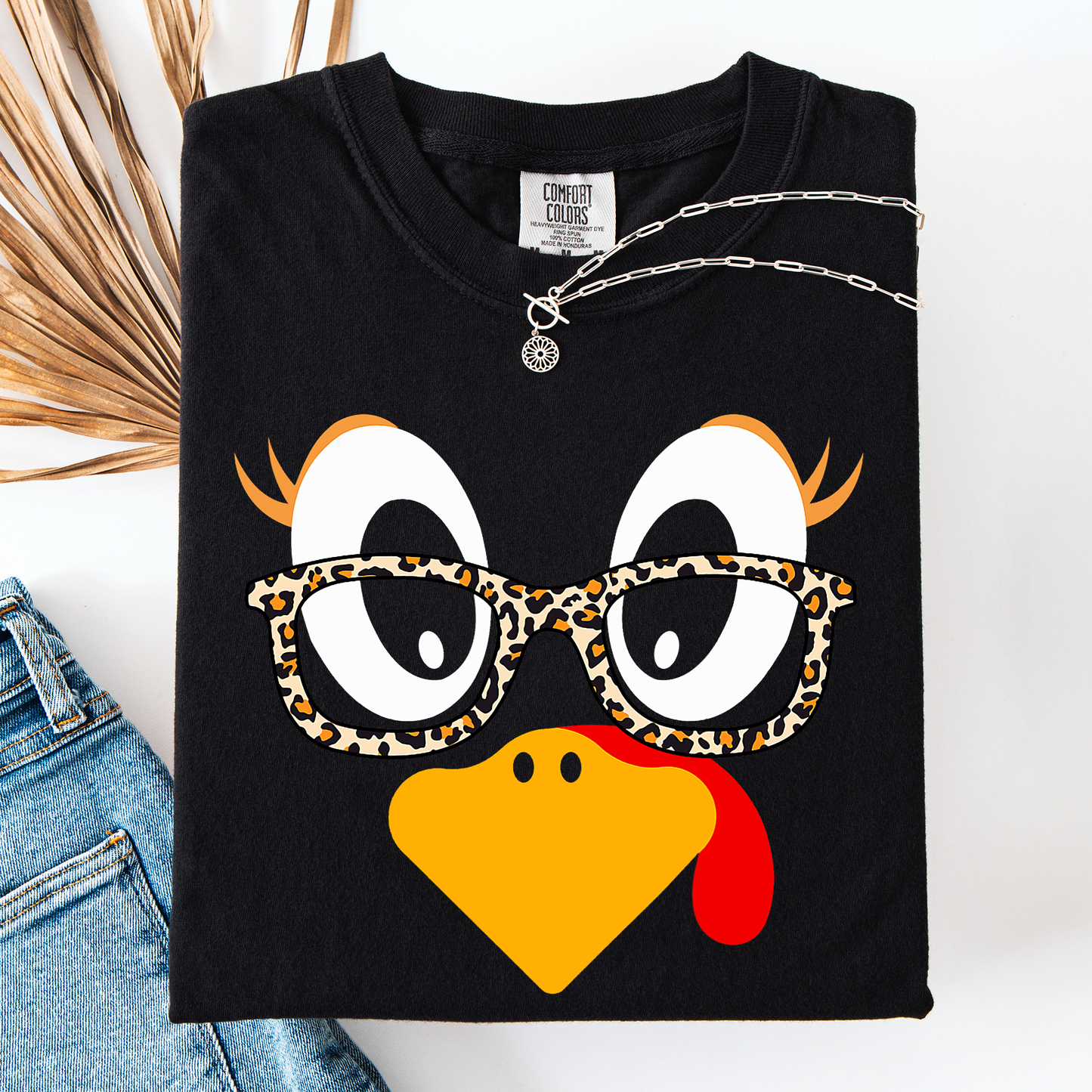 Thanksgiving, Teacher, Turkey, Cute, Leopard Print, Comfort Colors T-Shirt