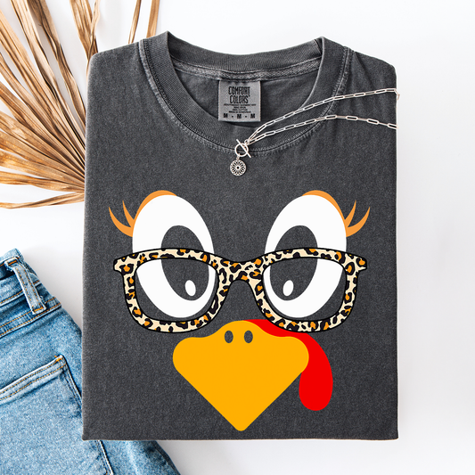 Thanksgiving, Teacher, Turkey, Cute, Leopard Print, Comfort Colors T-Shirt