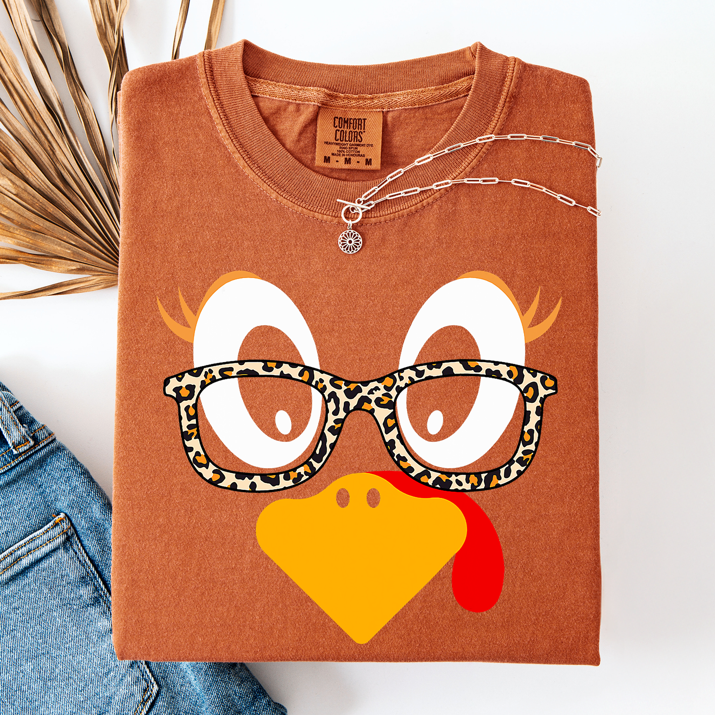 Thanksgiving, Teacher, Turkey, Cute, Leopard Print, Comfort Colors T-Shirt