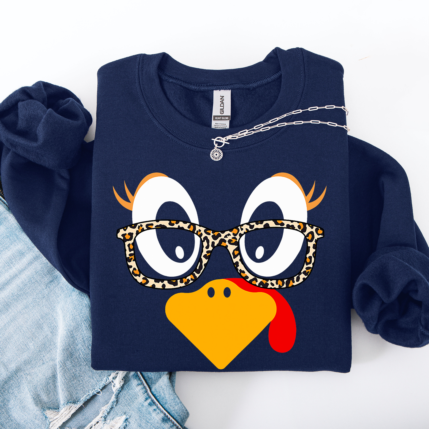 Thanksgiving, Teacher, Turkey, Cute, Leopard Print Sweatshirt