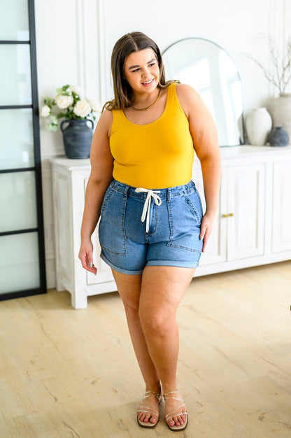 The Basics Reversible Longline Tank in Mustard (Online Exclusive)