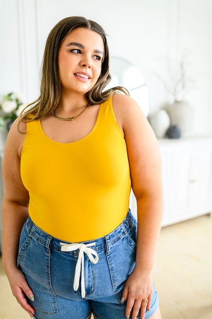 The Basics Reversible Longline Tank in Mustard (Online Exclusive)