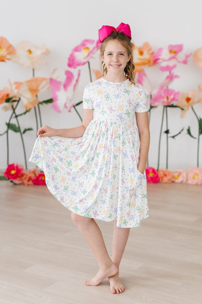 SALE Tied in Love S/S Pocket Twirl Dress