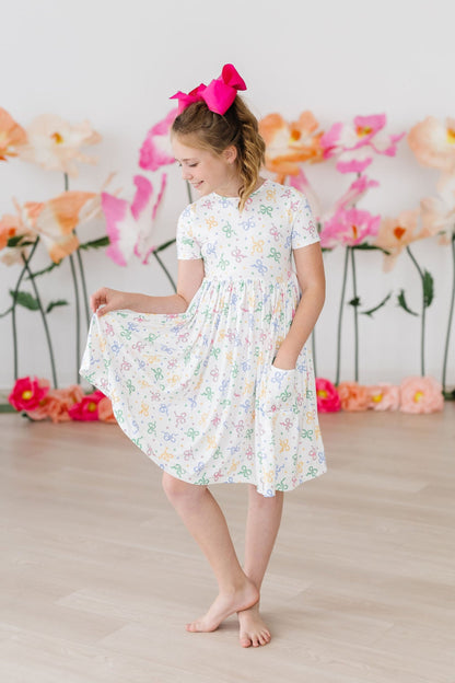 SALE Tied in Love S/S Pocket Twirl Dress