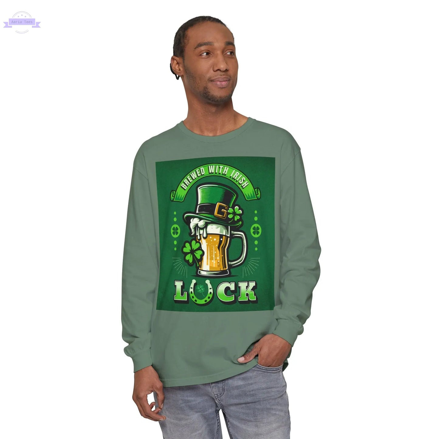 Unisex Garment-dyed Long Sleeve T-Shirt Printify