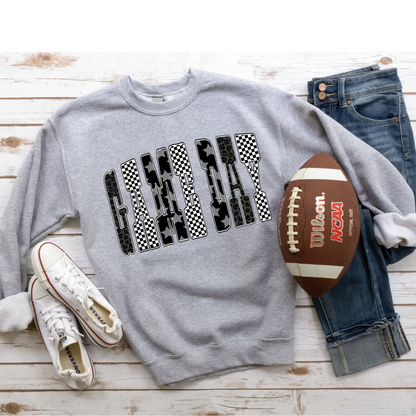 Game Day Pattern Graphic Sweatshirt