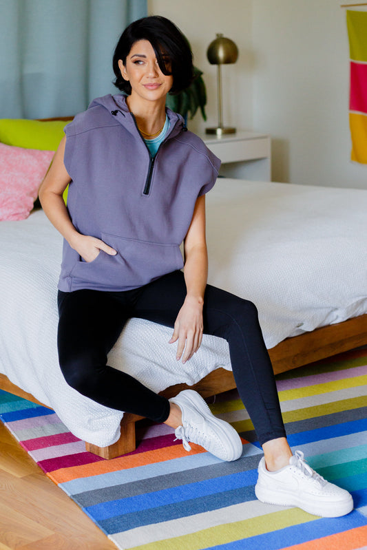 Up And Ready Cap Sleeve Workout Hoodie (Online Exclusive)