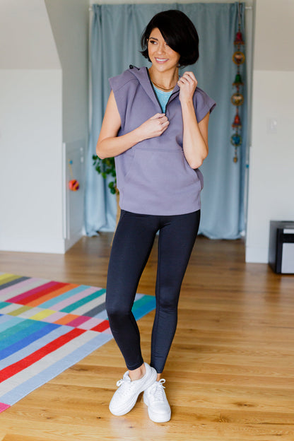 Up And Ready Cap Sleeve Workout Hoodie (Online Exclusive)