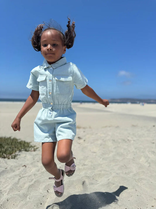 Addison Romper Light Denim