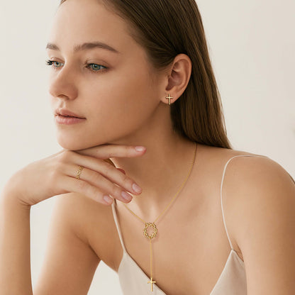 Cross Crown of Thorns Necklace