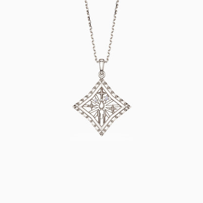 Parable of the Lamp Under a Bushel Candle Star Pendant Necklace