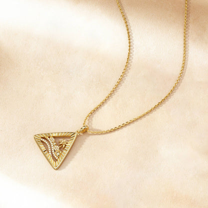 Parable of the Wise and Foolish Builders Triangle Pendant Necklace