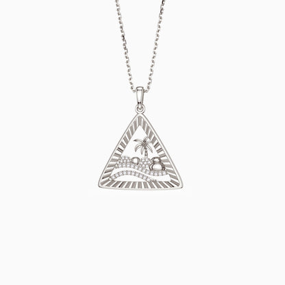Parable of the Wise and Foolish Builders Triangle Pendant Necklace