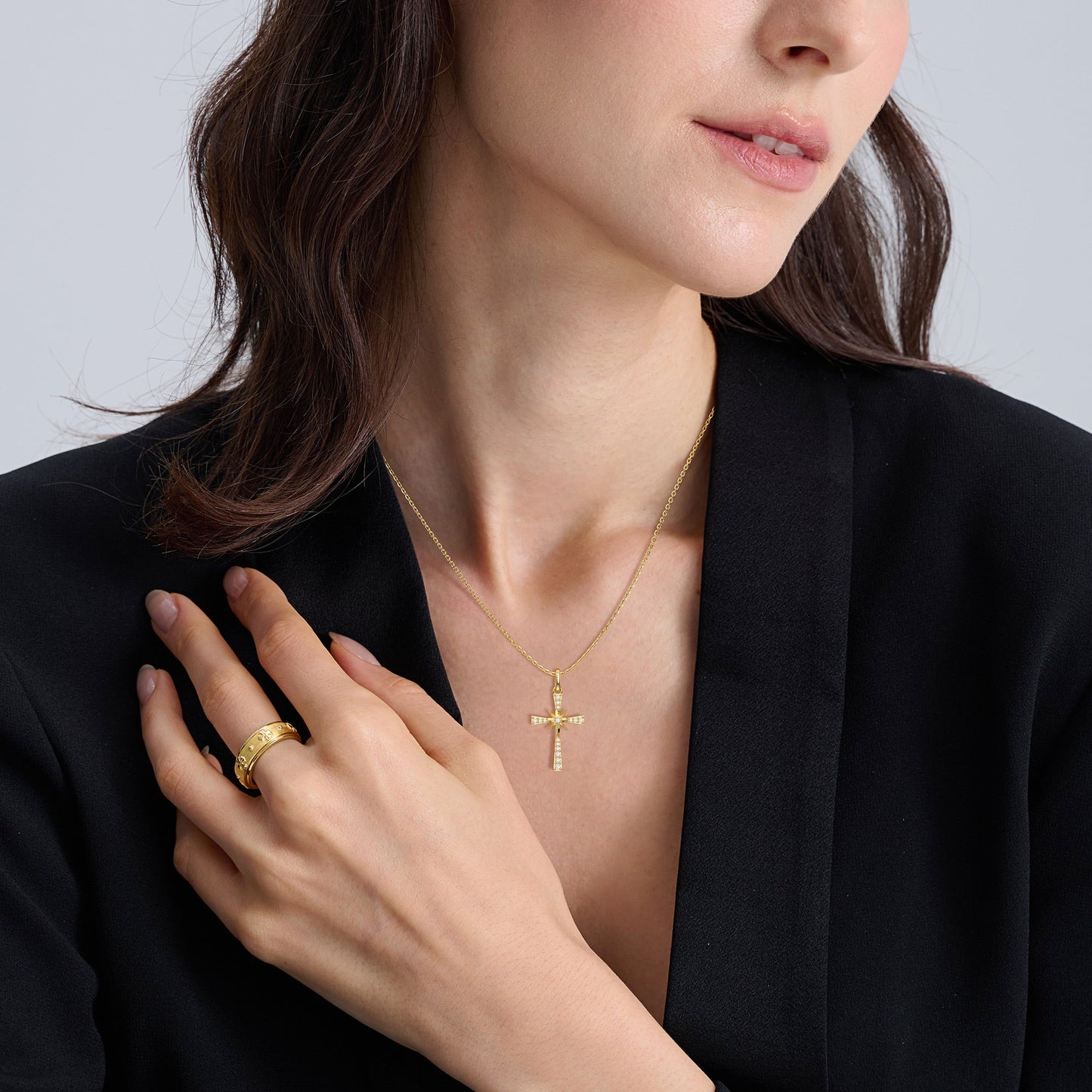 Guiding Star Cross Pendant Necklace