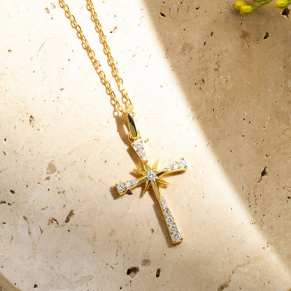 Guiding Star Cross Pendant Necklace