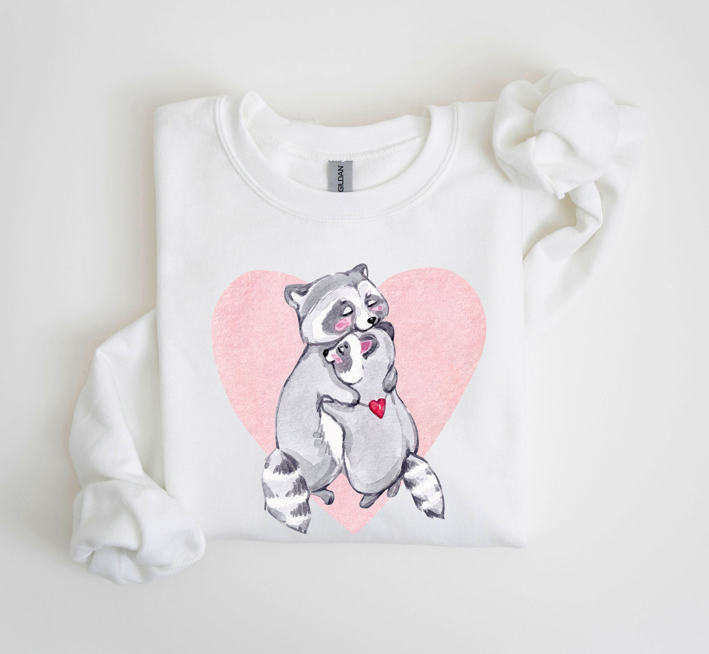 Retro Racoon Lovers Sweatshirt, Vintage Valentine's Day Sweatshirt