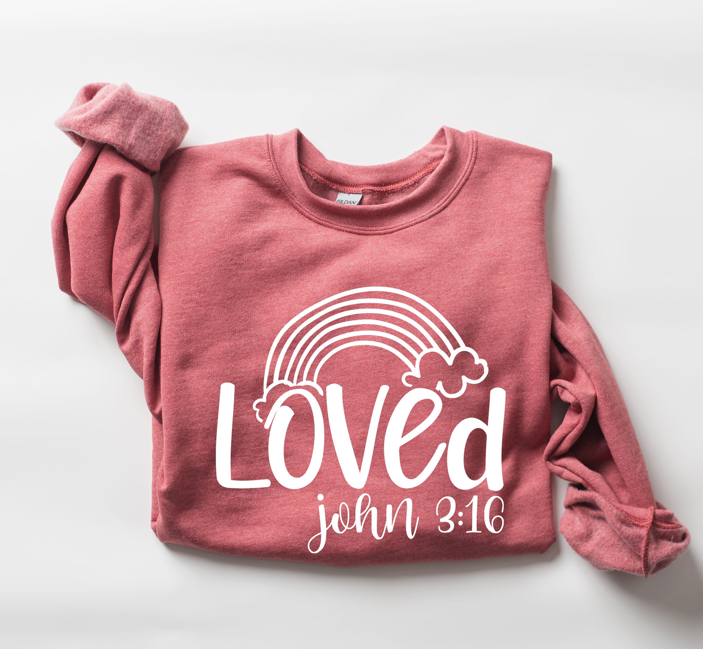 Retro Loved Rainbow Sweatshirt, Vintage Valentine's Day Sweatshirt