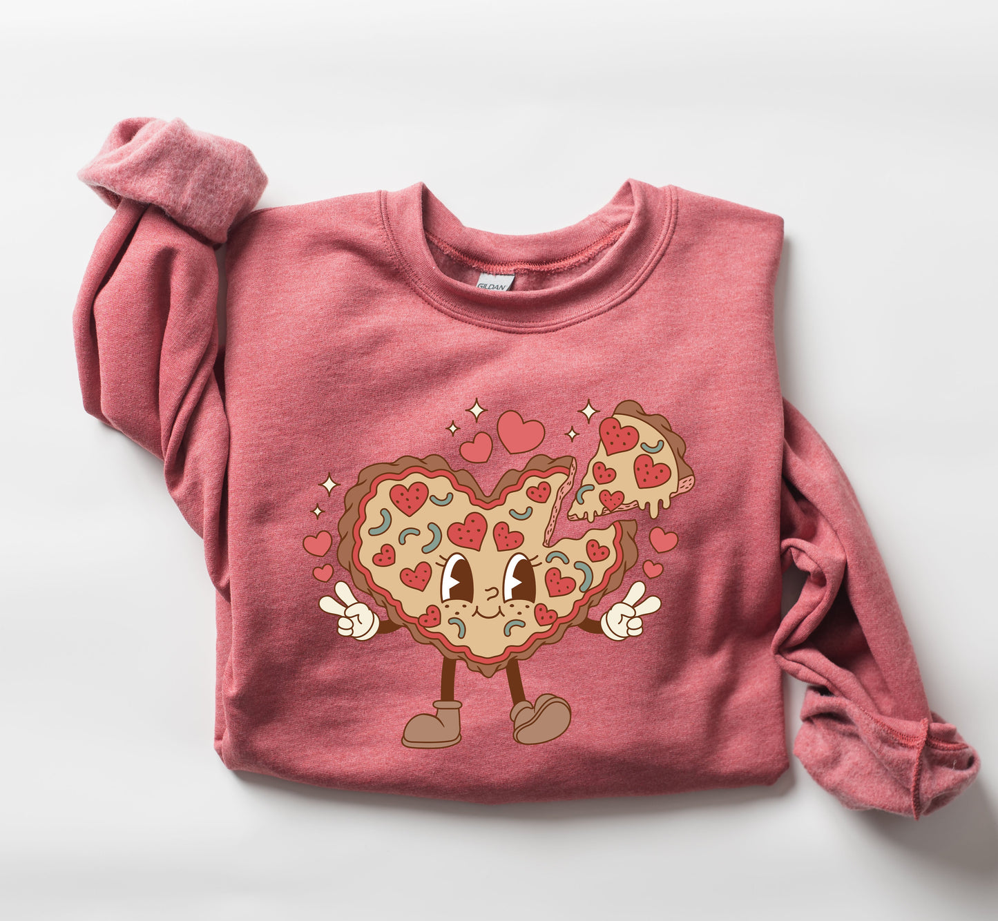 Retro Heart Pie Sweatshirt, Vintage Valentine's Day Sweatshirt