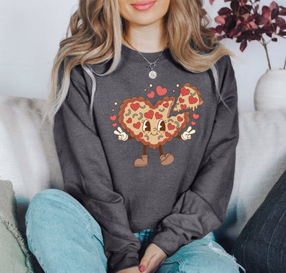 Retro Heart Pie Sweatshirt, Vintage Valentine's Day Sweatshirt