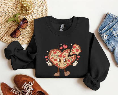 Retro Heart Pie Sweatshirt, Vintage Valentine's Day Sweatshirt