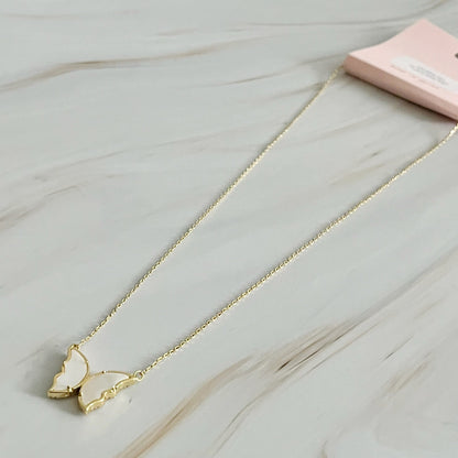 Vintage Glam Reversible Butterfly Necklace - Aaria Tees