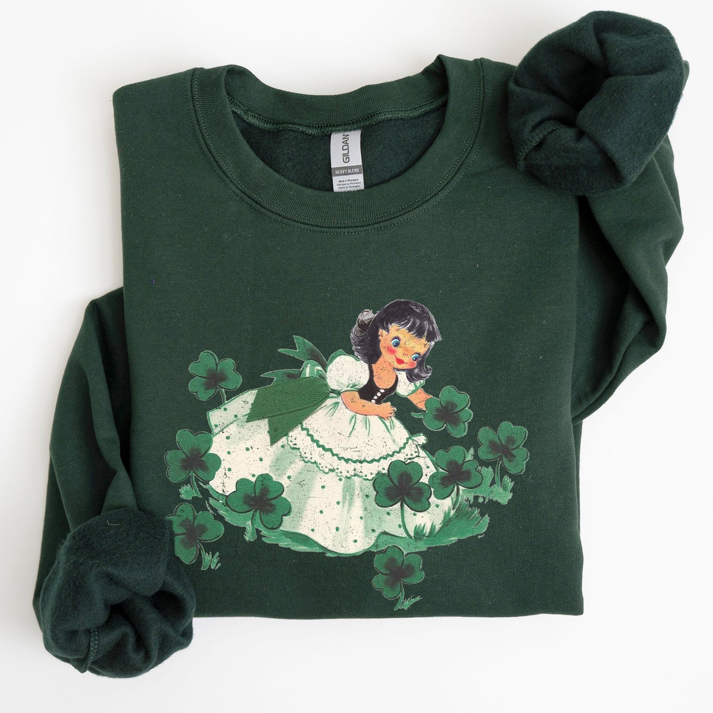 Clover Girl, Shamrocks, St Patrick's Day Sweatshirt