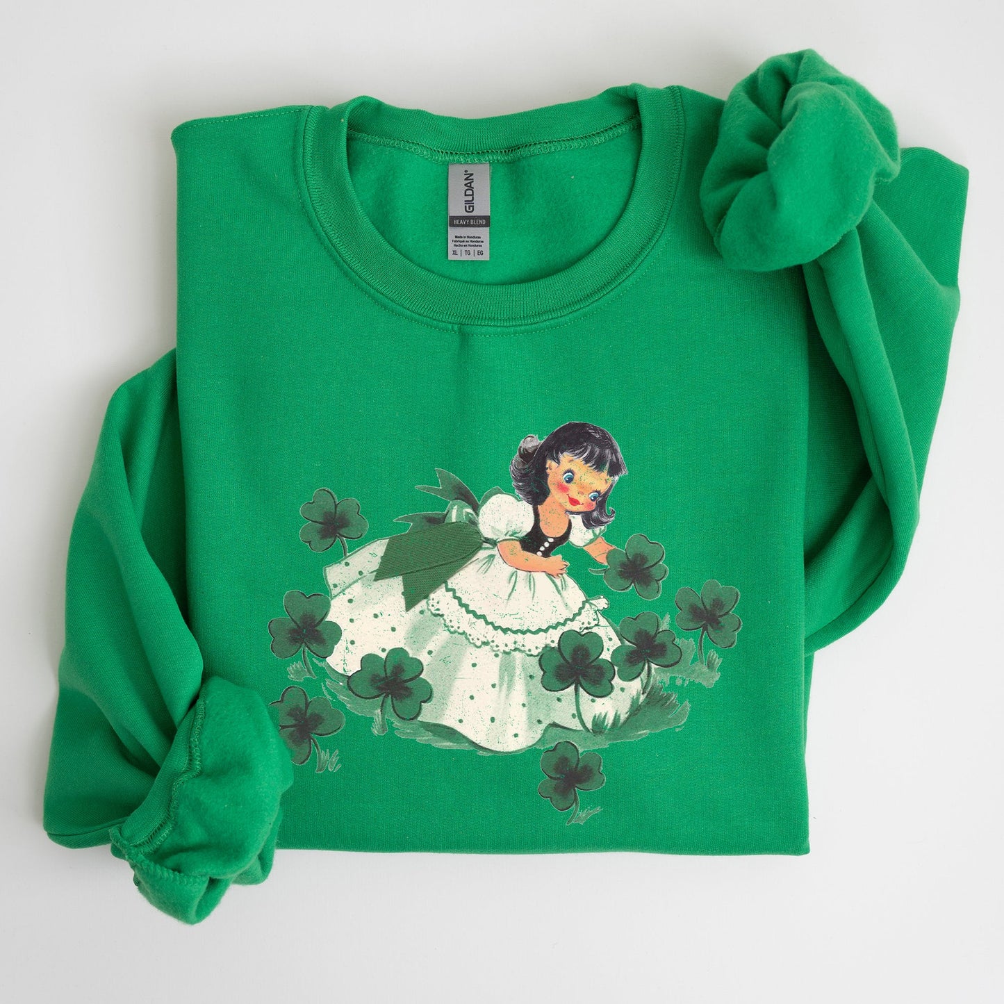 Clover Girl, Shamrocks, St Patrick's Day Sweatshirt