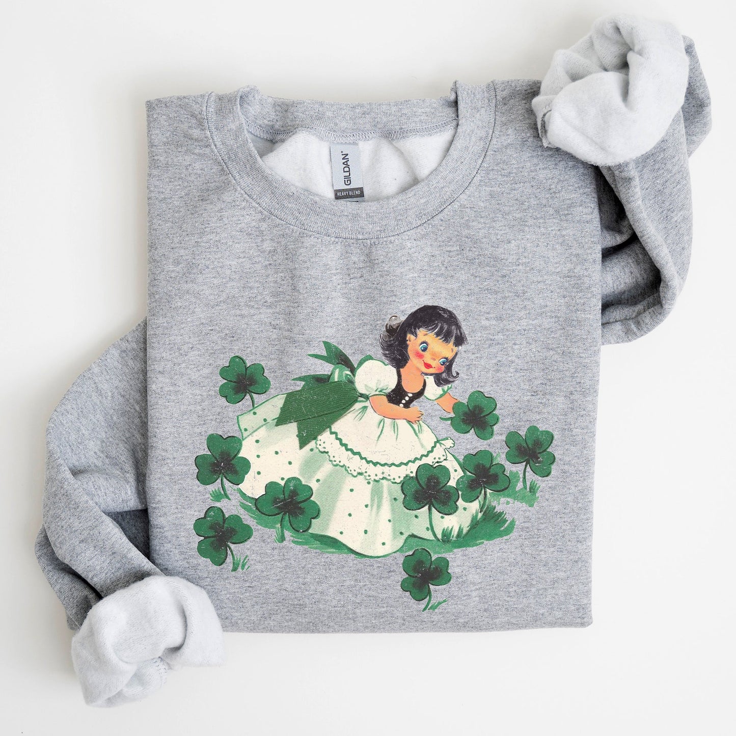 Clover Girl, Shamrocks, St Patrick's Day Sweatshirt