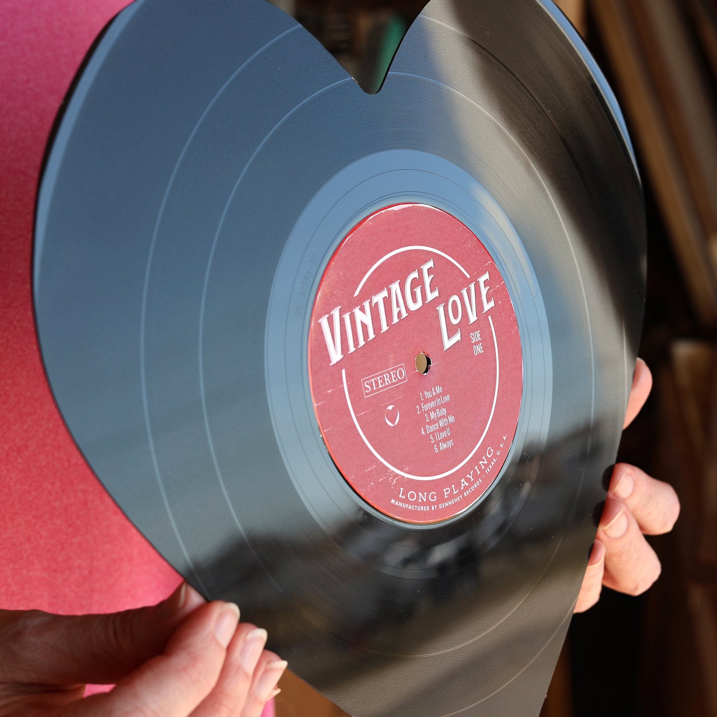 Vintage Vinyl Heart Art