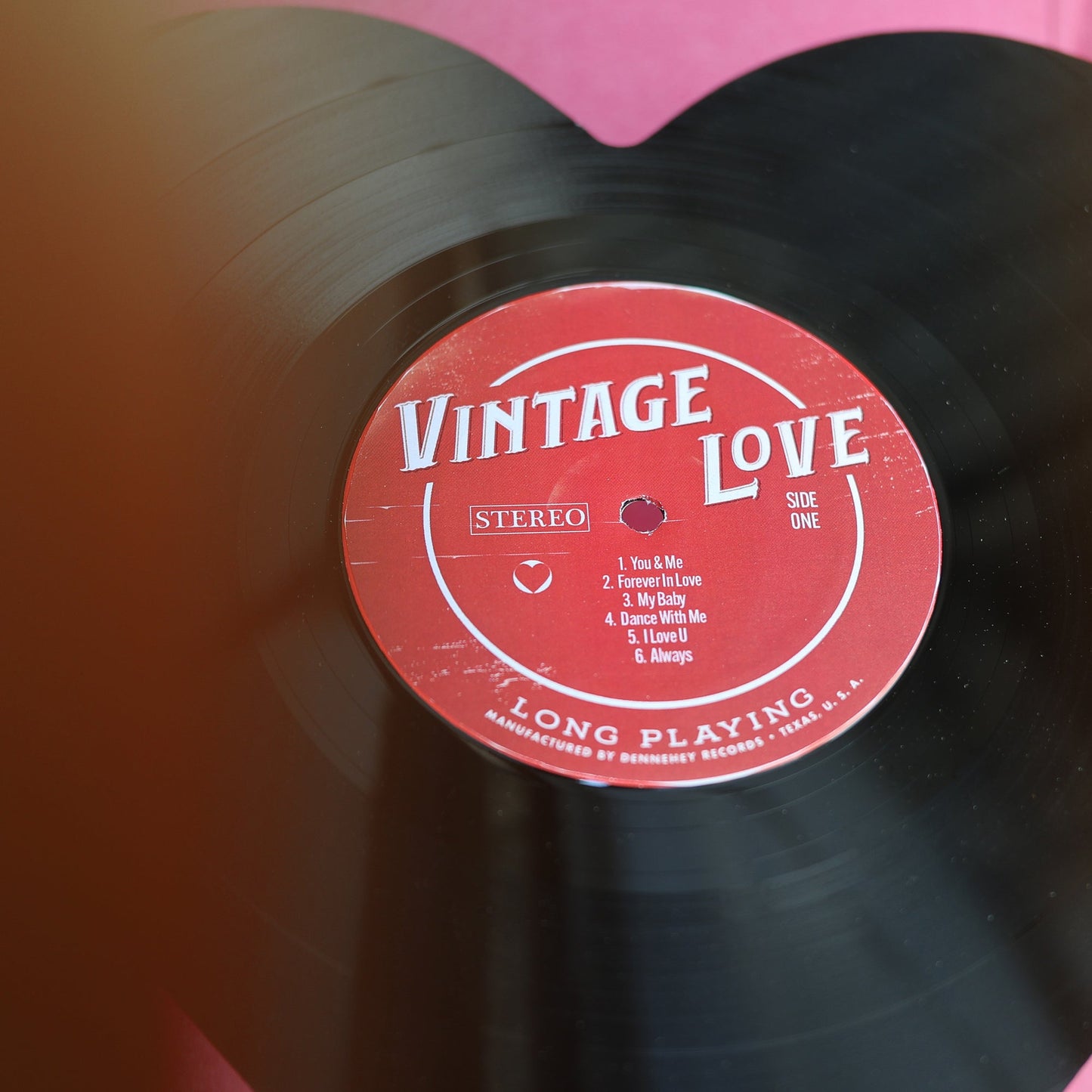 Vintage Vinyl Heart Art