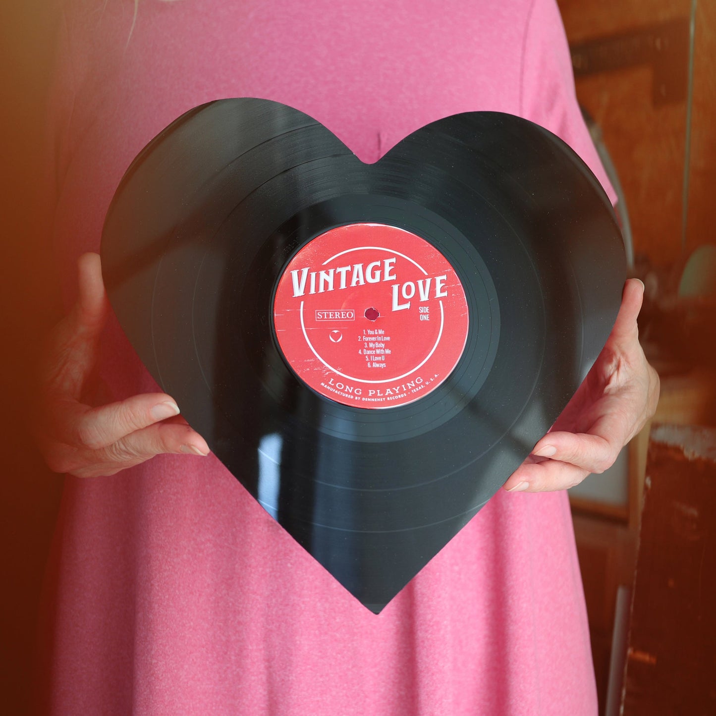 Vintage Vinyl Heart Art