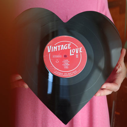 Vintage Vinyl Heart Art