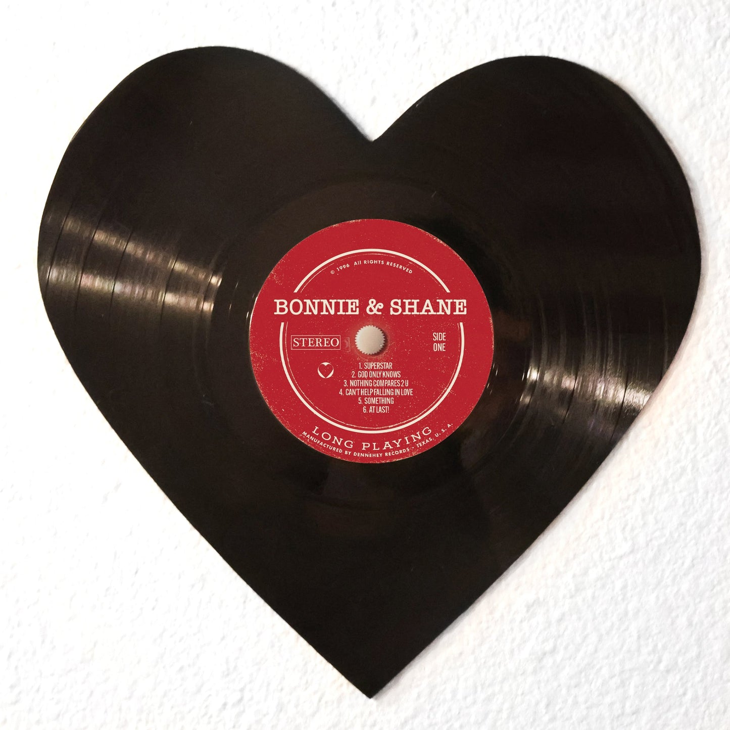 Vintage Vinyl Heart Art