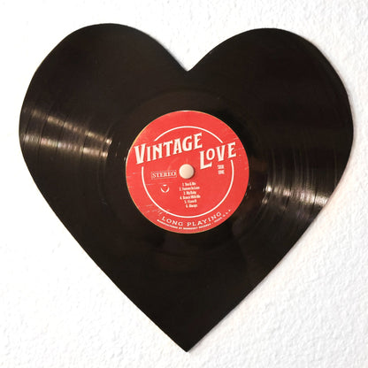 Vintage Vinyl Heart Art