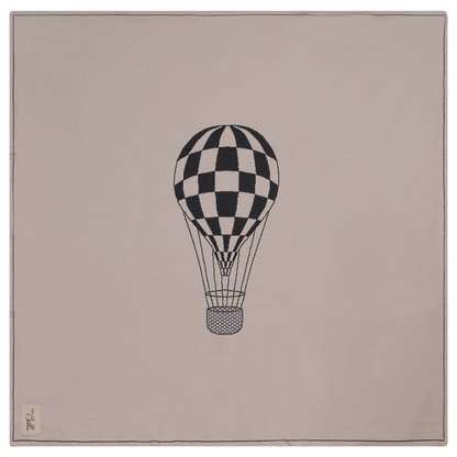 Knit Checkered Hot Air Balloon Blanket