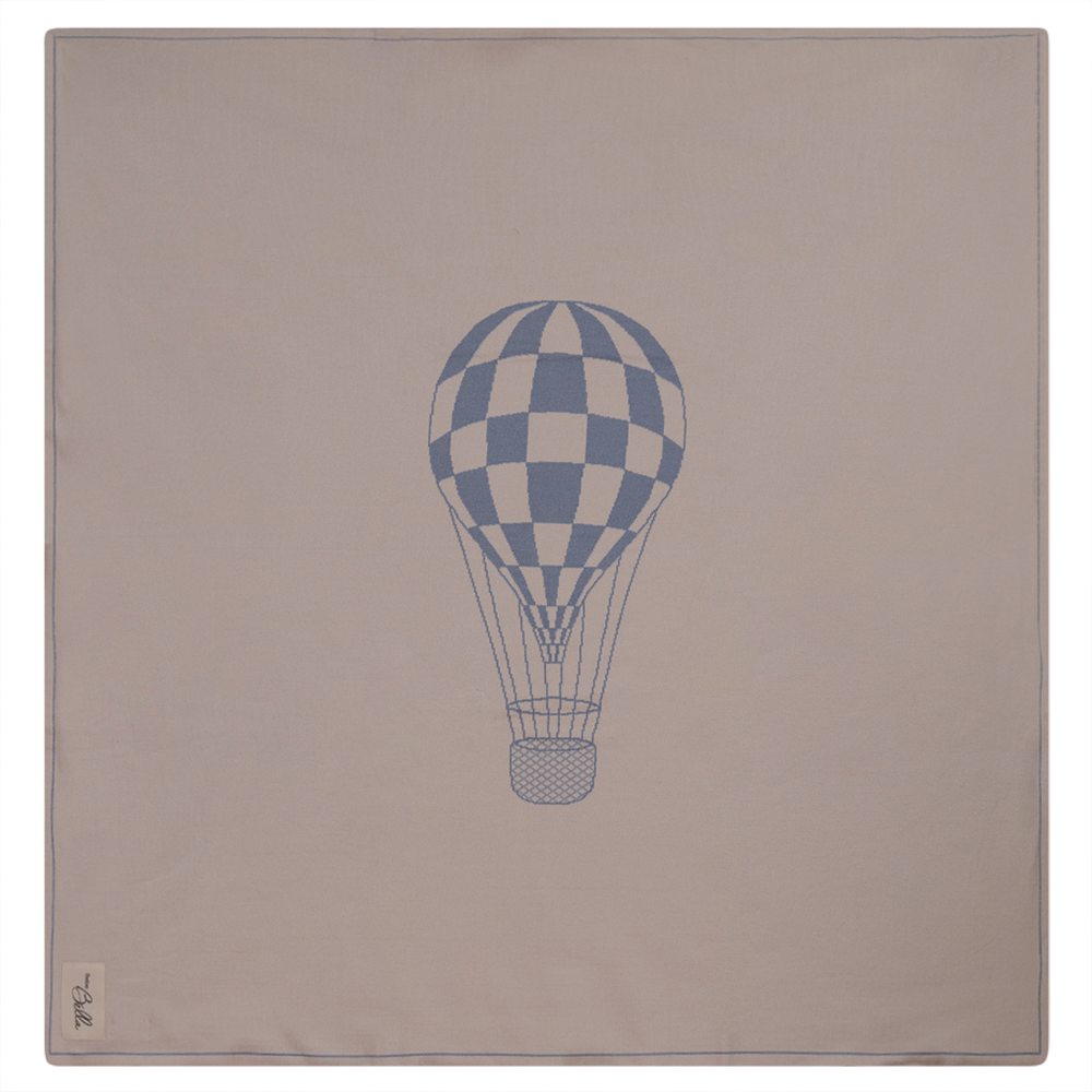 Knit Checkered Hot Air Balloon Blanket