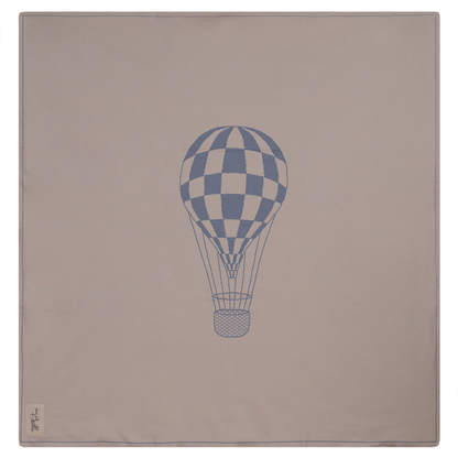 Knit Checkered Hot Air Balloon Blanket