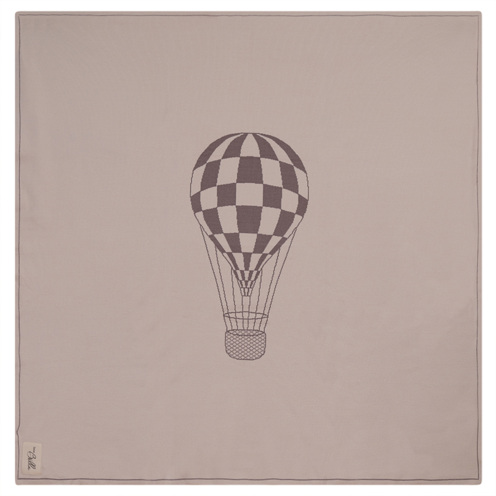 Knit Checkered Hot Air Balloon Blanket