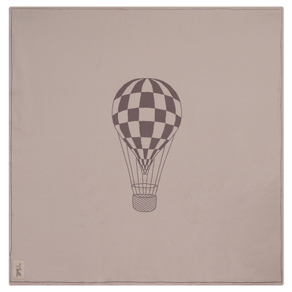 Knit Checkered Hot Air Balloon Blanket