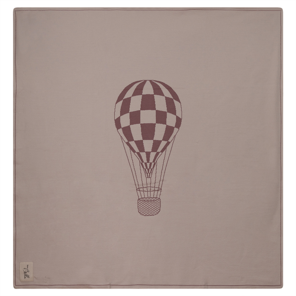 Knit Checkered Hot Air Balloon Blanket