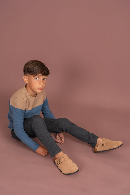 Checkered Knit Sweater