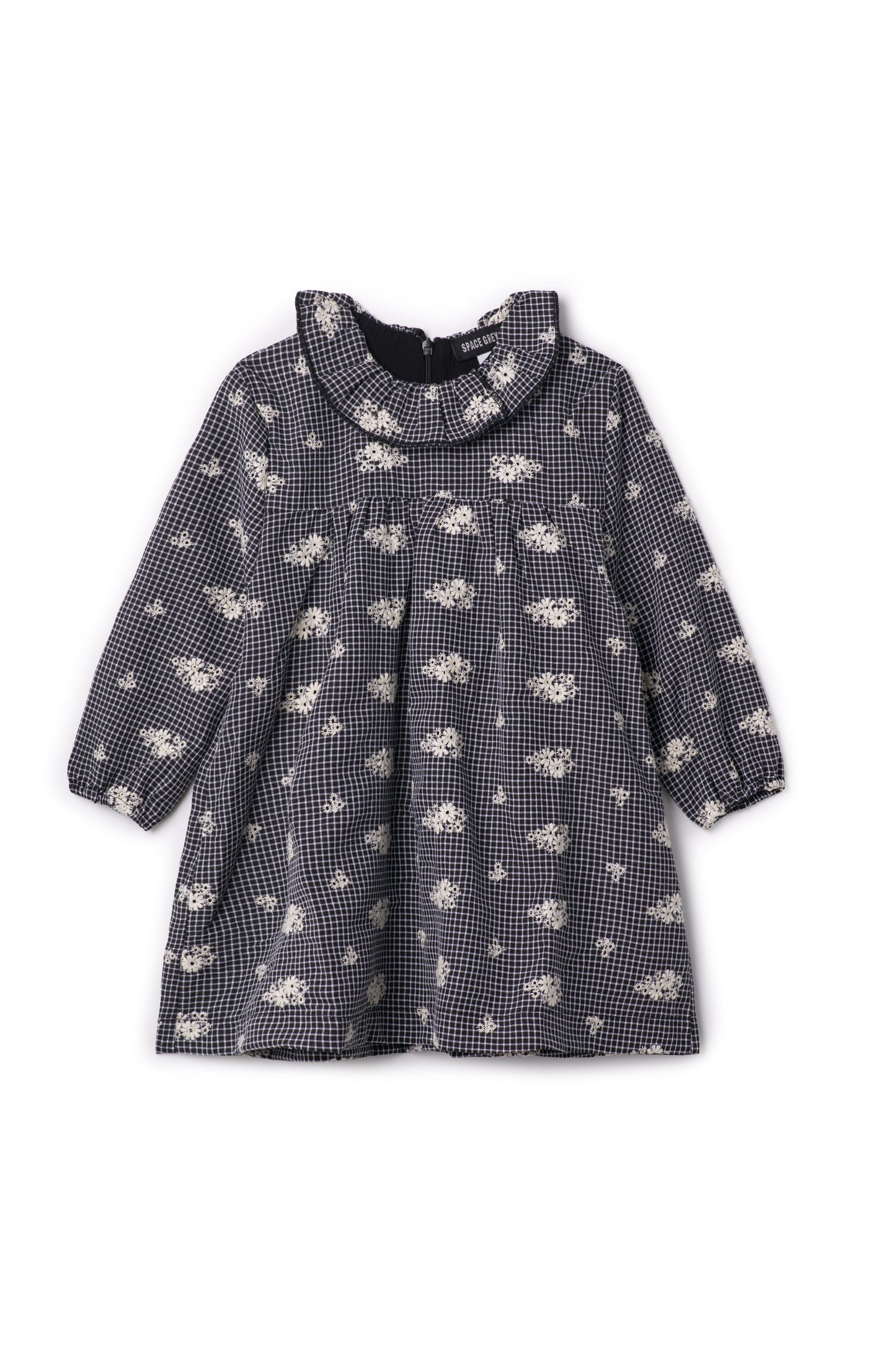 Checkered Embroidered Dress