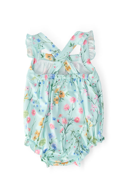 Wild Woods Ruffle Cross Back Romper