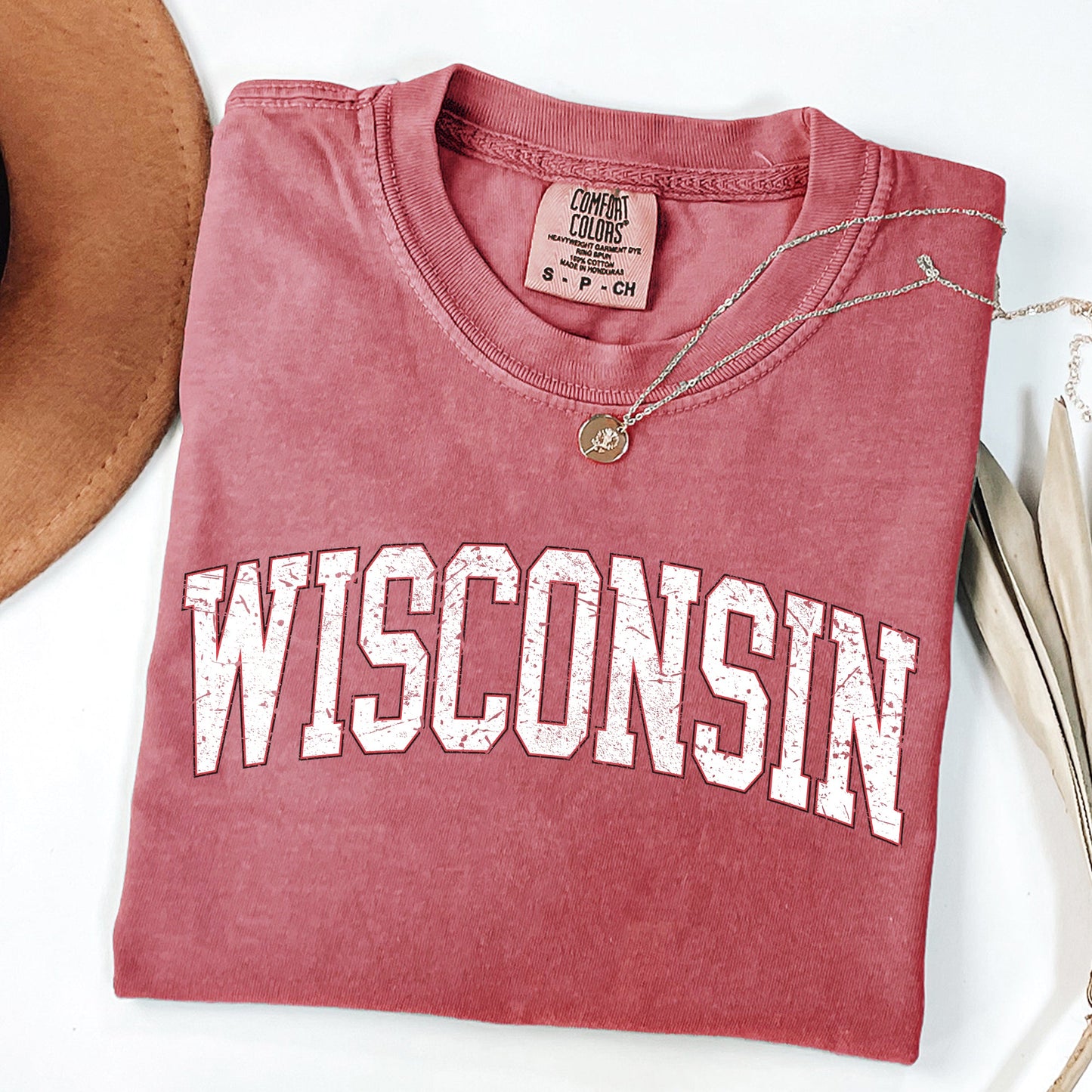 Wisconsin, Football, Sports, Game Day, Big Game, Touchdown, Tailgate Party, University, College, State Tshirt Comfort Colors T-Shirt