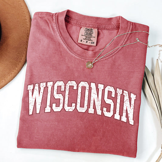 Wisconsin, Football, Sports, Game Day, Big Game, Touchdown, Tailgate Party, University, College, State Tshirt Comfort Colors T-Shirt