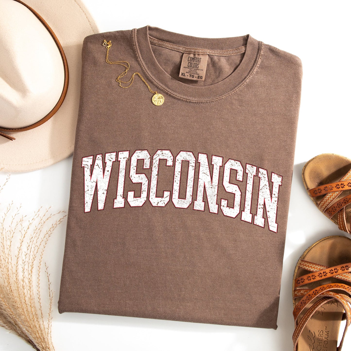 Wisconsin, Football, Sports, Game Day, Big Game, Touchdown, Tailgate Party, University, College, State Tshirt Comfort Colors T-Shirt