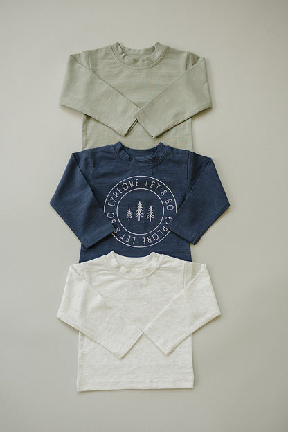 Sage Long Sleeve Cotton Tee